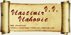 Vlastimir Vlahović vizit kartica